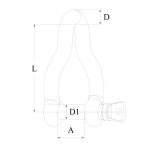 Hollex gedraaide sluitingen oogbout met schroefdraad