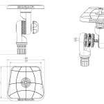 Borika montageplaat met swivel voor schermen max 7 inch