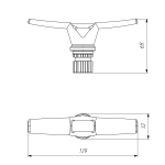 Borika Kikker zwart 139mm