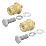 Accupolen set messing schroefbaar M6 met bout en ring