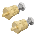 Accupolen set messing schroefbaar M6 met bout en ring