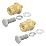 Accupolen set messing schroefbaar M8 met bout en ring