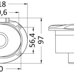 Elissa boot dek douche rond RVS 316