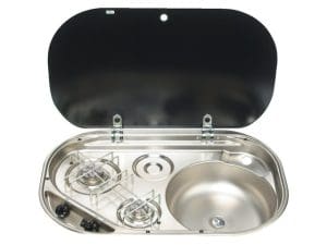 Gaskookplaat / wasbak combinatie