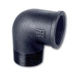Hollex Aluminium Knie 90º Binnendraad	 Buitendraad