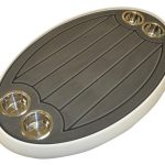 Hollex Witte boottafel set Inleg Donkergrijs en 4 RVS Houders