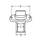 Lensplug RVS met schroefdop