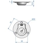 ROCA Luikring RVS Rond  Ø 50mm