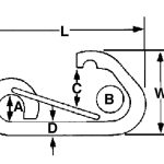 RVS 316 Talamex Karabijnhaken asymmetrisch