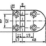 Talamex RVS 316 Scharnier D 57 x 40 90° 43804176