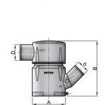Waterlocks kunststof Vetus type MGP Ø 90-250 mm