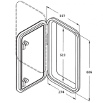 allpa Luik Kunststof 2x sluiting 606x357mm
