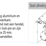 Vetus Power Rise verstelbare stoelpoot