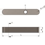 RVS spie 10X8X63-M-GEBOORD
